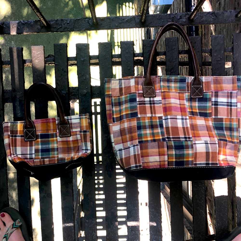 LL Bean Matching Clutch & Tote Set